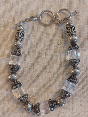 Retired Silpada B1147 Sterling Silver Swarovski Crystal Bracelet